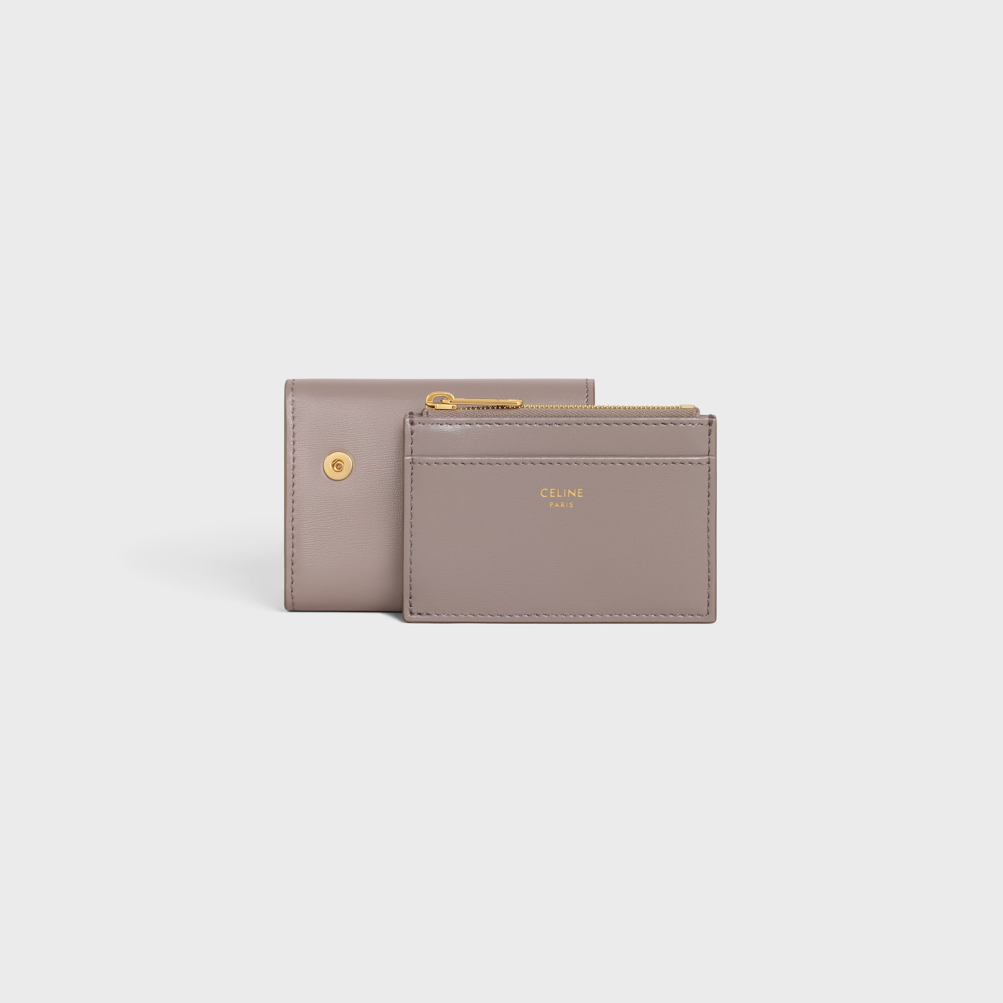 COMPACT WALLET WITH COIN TRIOMPHE IN SHINY CALFSKIN PEBBLE - Image 6